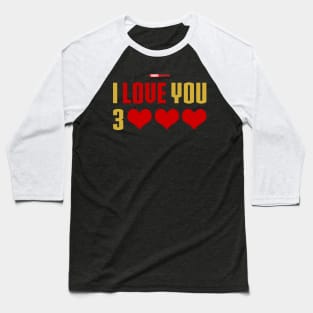 I Love You 3000 v4 (red gold flat) Baseball T-Shirt